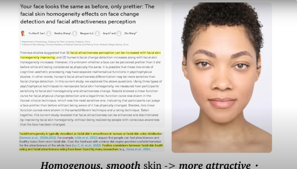 homogeneous smooth skin is more attractive