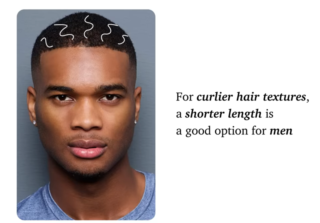 for curlier hair shorter length hair is good option