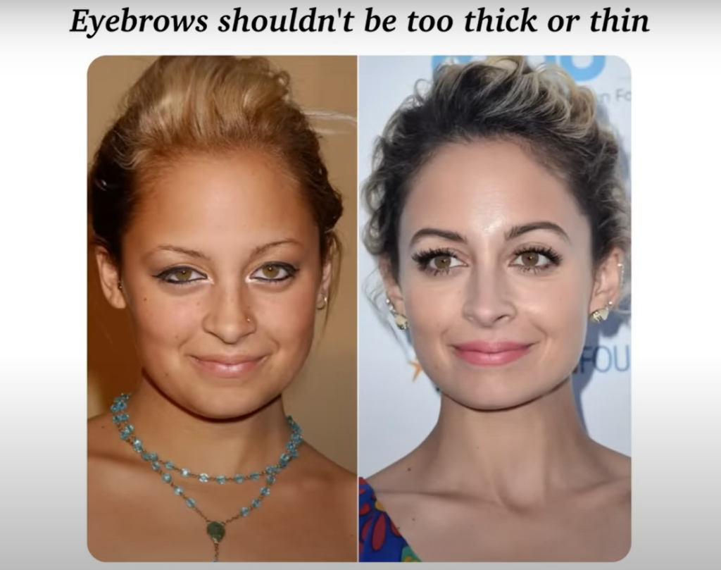 eyebrows should'nt be more thick or thin